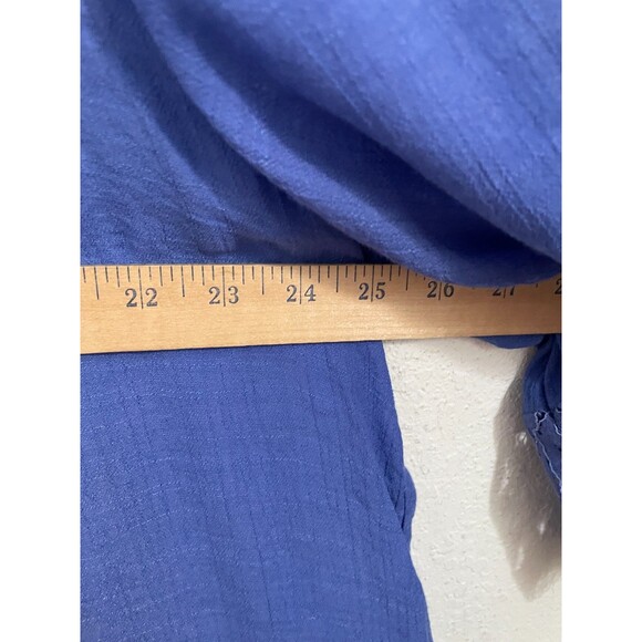 Zac & Rachel Woman Lace Trim Button Front Blouse – Women’s 2X – Blue Purple Boho - Picture 6 of 8